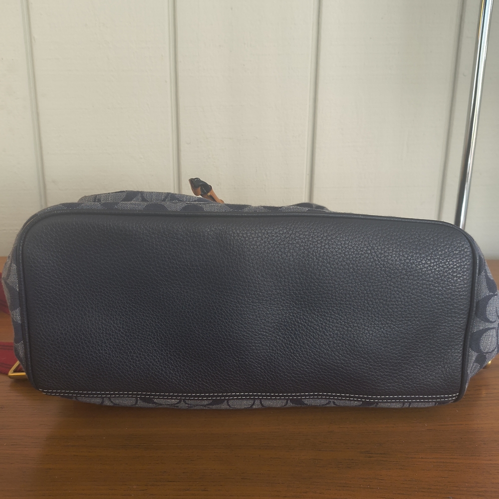 Coach Denim Backpack with Red Accents - Picture 13 of 13